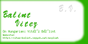 balint vitez business card